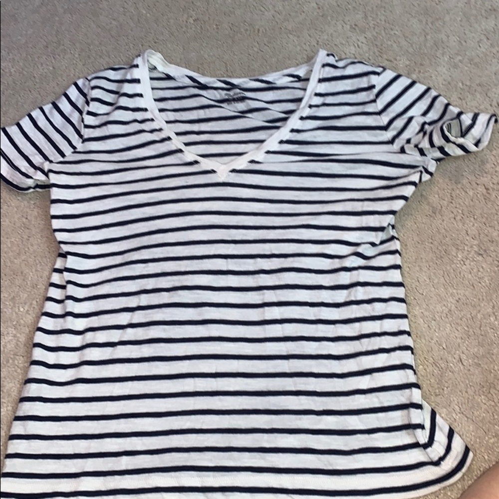 Plain black and white striped shirt